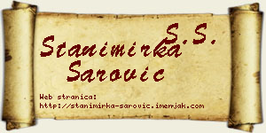 Stanimirka Šarović vizit kartica
